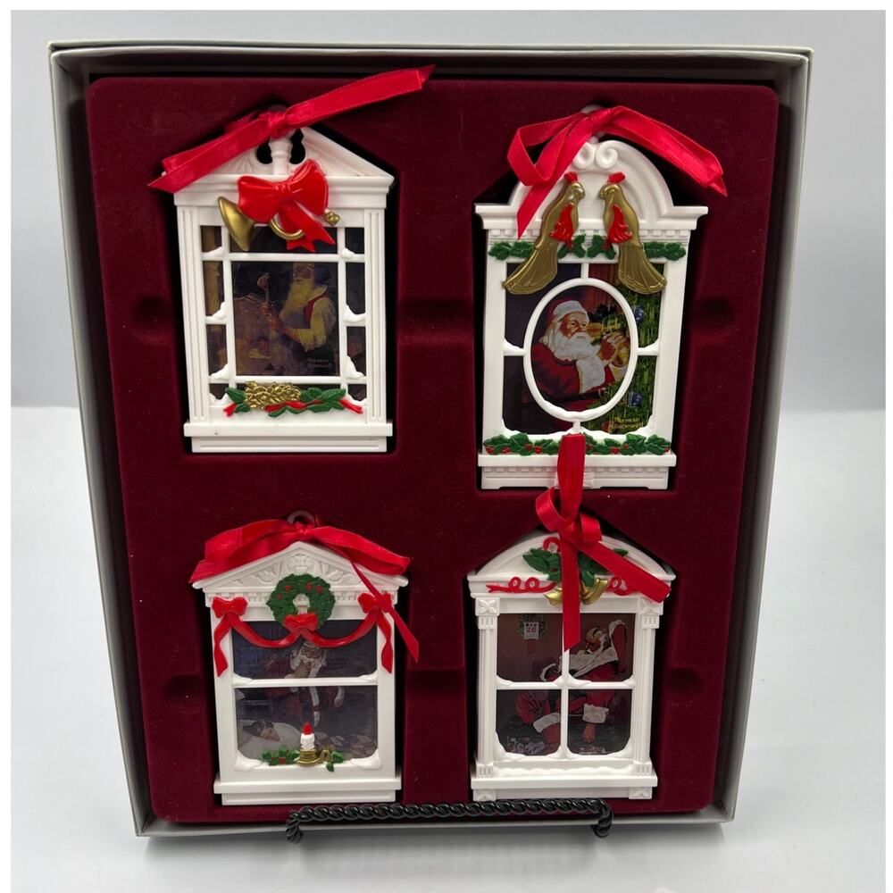 Vintage Rhode's Studios Norman Rockwell's Legend Of Santa Ornament‎ Collection